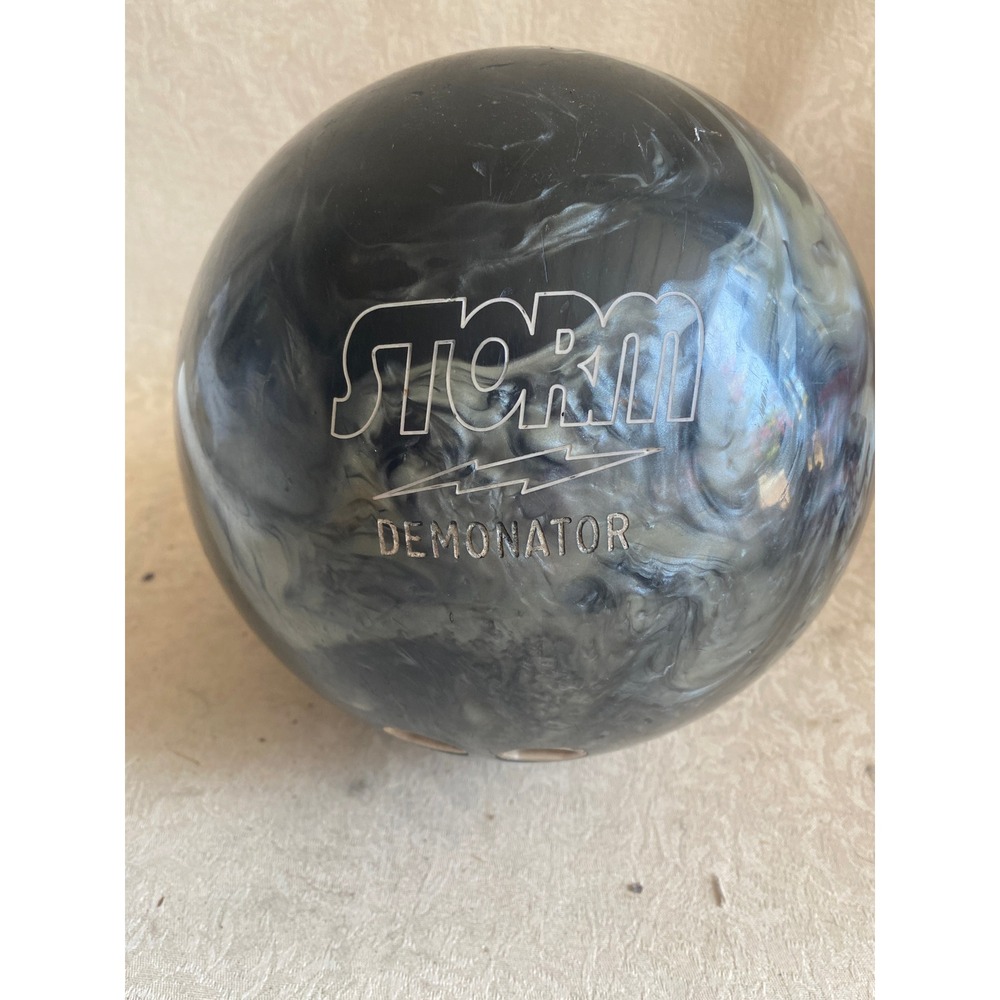 Storm Bowling Ball Demonator Mix Adult OS Black Silver Marble Good Pre-drilled